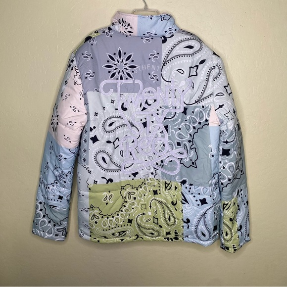 Paisley Print Oversized Puffer Jacket Streetwear Nwot Size XL - Picture 6 of 14